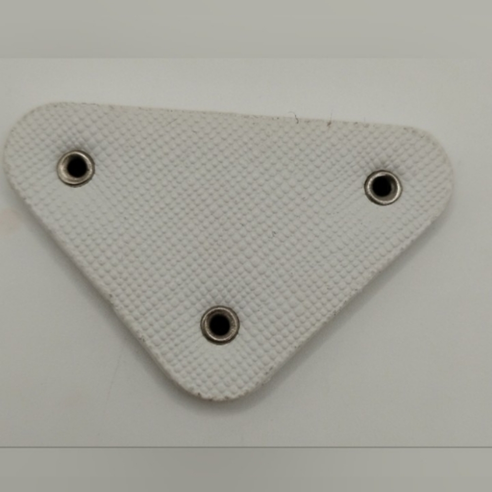Prada White And Gold Triangular Logo Patch - image 2